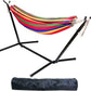 Indoor Lunch Break Outdoor Horn Hammock Stand Reinforced and Stabilized Mesh Bed Outdoor Canvas Swing Camping