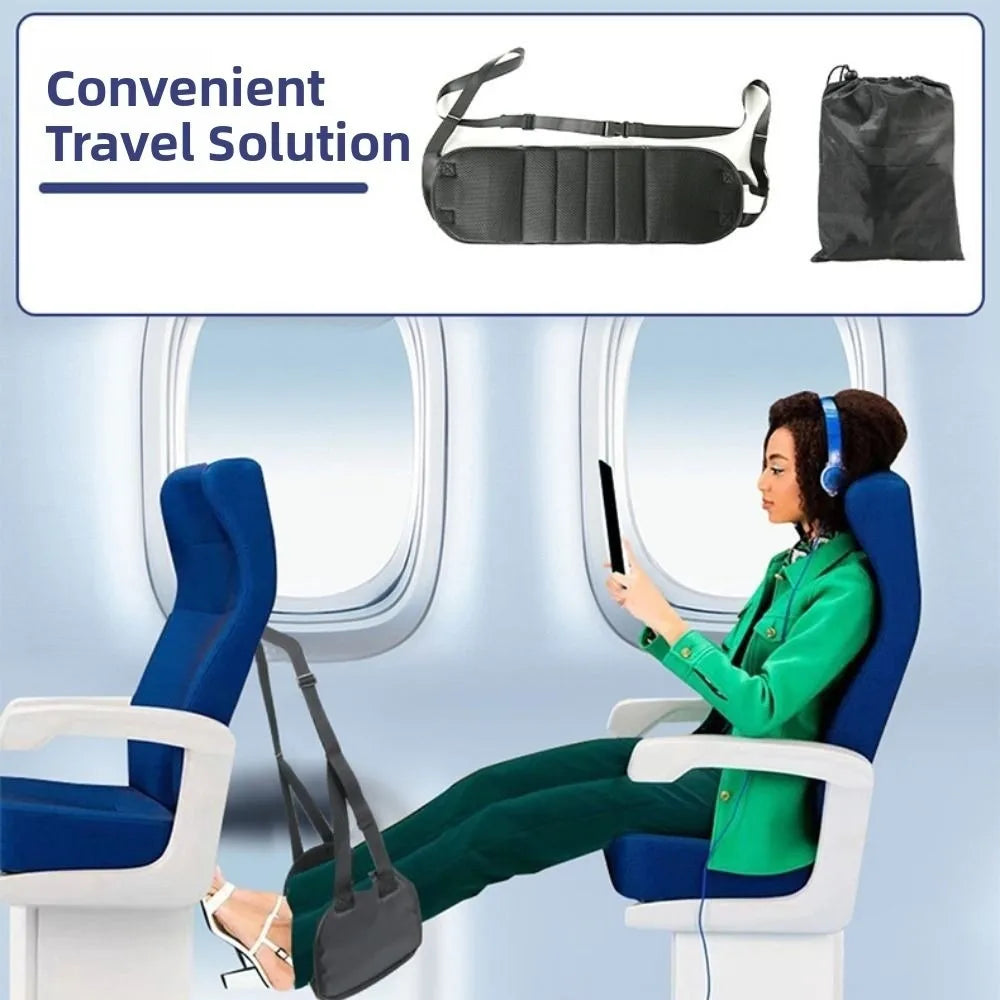 Removable Pad Outdoor Foot Hammock Comfortable Support Plates Portable Footrest Mesh with Storage Bag Leg Comfort Mat Train