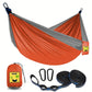 270cm Outdoor Camping Hammock Nylon Parachute Fabric Single Person Portable Hanging Bed Camping Hiking Garden Hammock