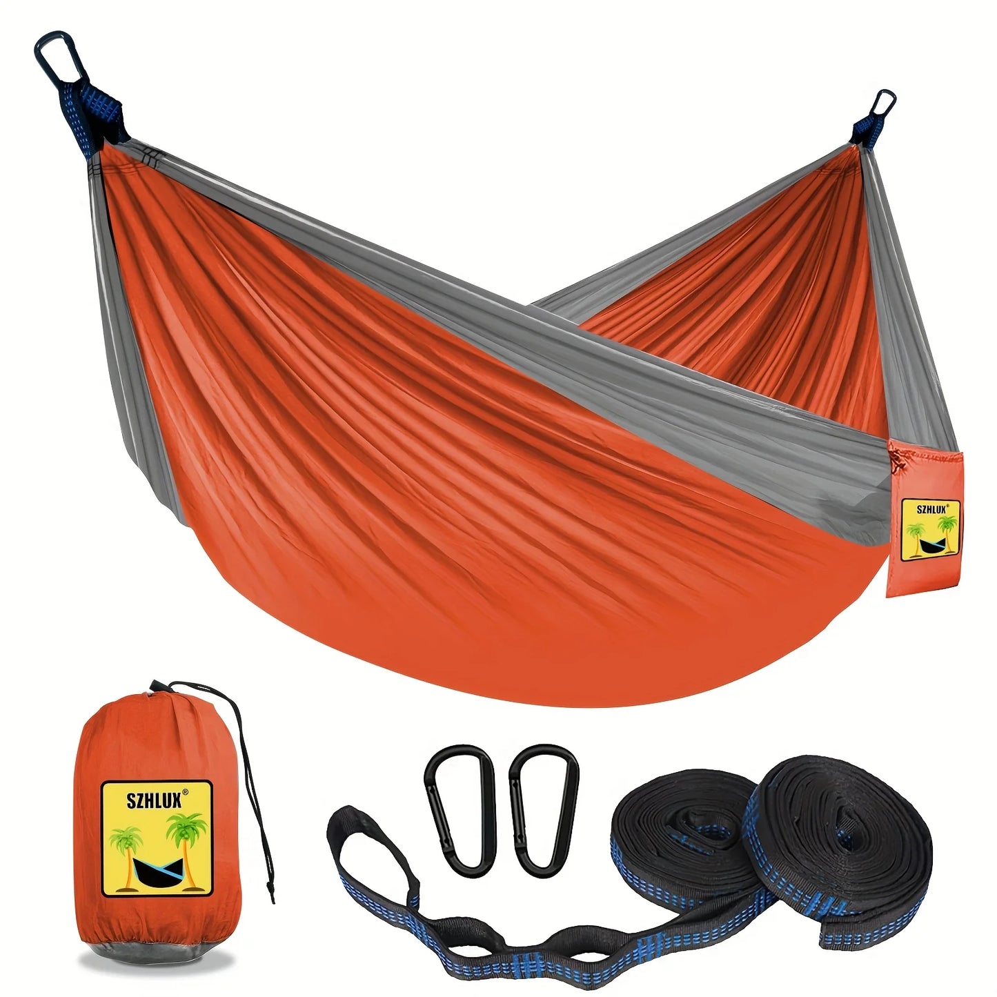 270cm Outdoor Camping Hammock Nylon Parachute Fabric Single Person Portable Hanging Bed Camping Hiking Garden Hammock