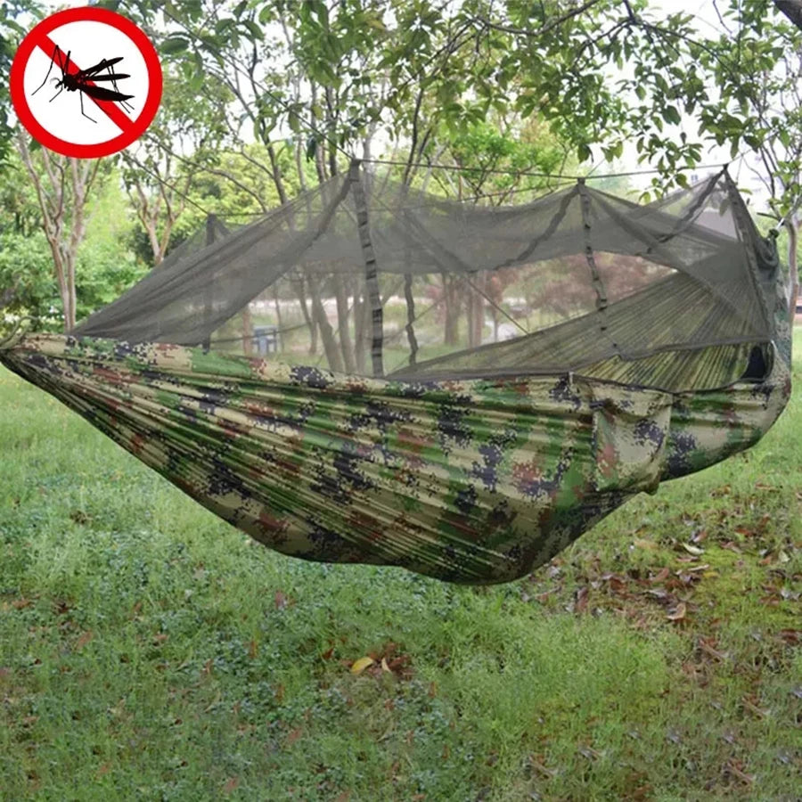 Camping Hammock with Mosquito Net Sleeping Tent Hammock Suitable Camping Hammock Outdoor Furniture for Garden for Camping Hiking