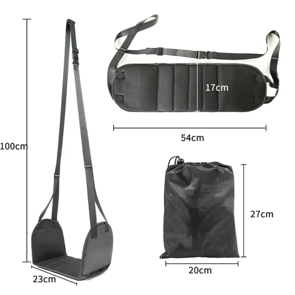 Removable Pad Outdoor Foot Hammock Comfortable Support Plates Portable Footrest Mesh with Storage Bag Leg Comfort Mat Train