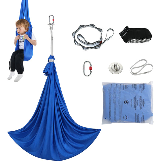 SucceBuy Sensory Swing for Kids with Special Needs 3 Yards Therapy Swing Cuddle Swing Indoor Hammock for Child Adult with Autism