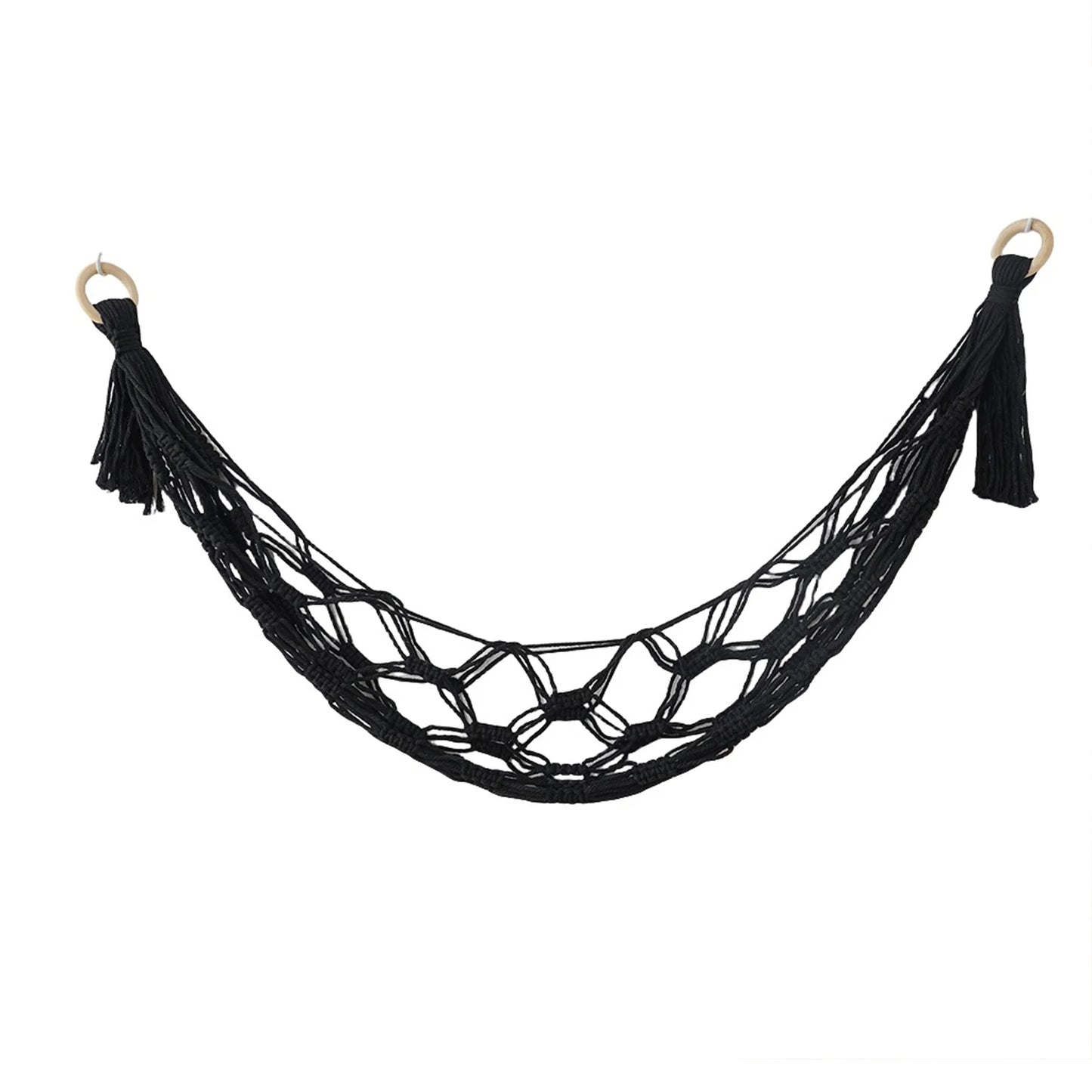 Boho Stuffed Animal Hammock Storage Hammock Stuffed Toys Organizer Doll Room Corner Organizer Mesh for Room Decoration Hanging