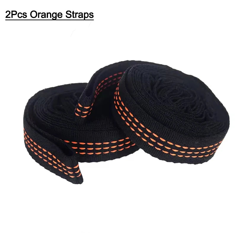 2pcs Hammock Straps Special Reinforced Polyester Straps 5 Ring High Load-Bearing Barbed Hammock Straps For Outdoor Camping