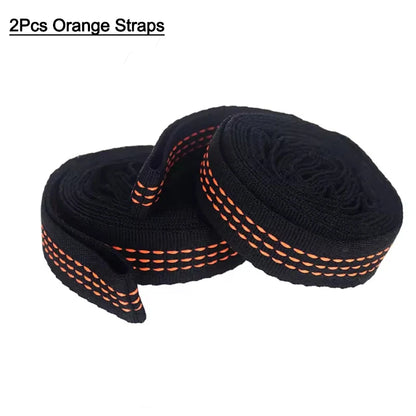 2pcs Hammock Straps Special Reinforced Polyester Straps 5 Ring High Load-Bearing Barbed Hammock Straps For Outdoor Camping