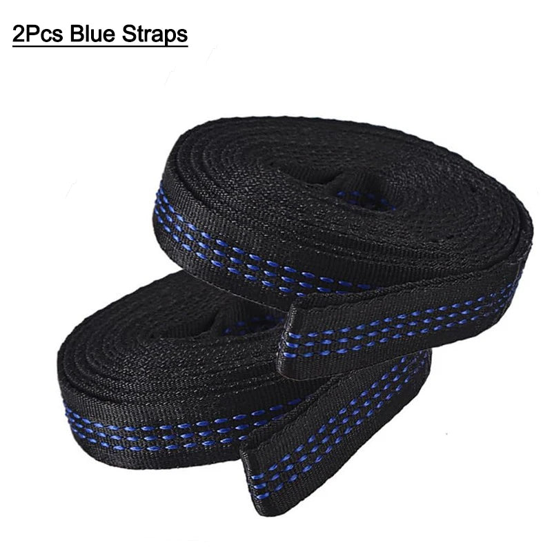 2pcs Hammock Straps Special Reinforced Polyester Straps 5 Ring High Load-Bearing Barbed Hammock Straps For Outdoor Camping