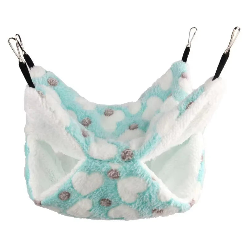 1PC Warm Double-Layer Hammock Small Pet Hammock Suspended Squirrel Sleeping Bag Pet Supplies Hamster Hammock