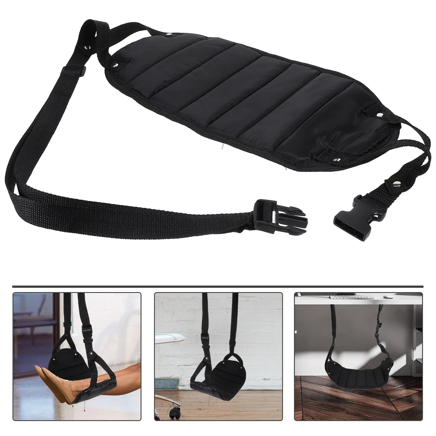 Foot Hammock Portable Travel Footrest For Long-Distance Flight Car Office Lightweight Leg Support Under Desk Relaxation Sling