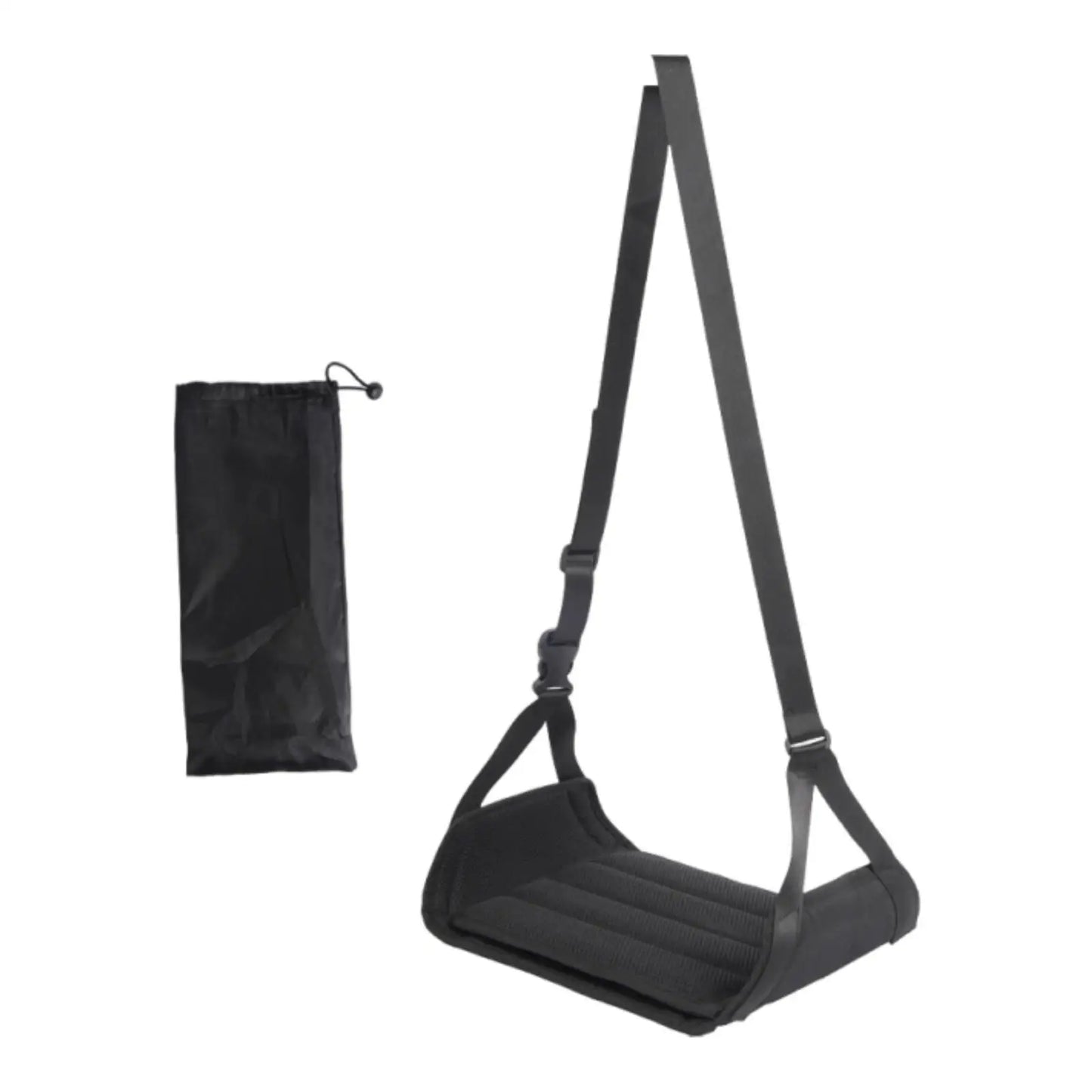 Airplane Foot Hammock Support Adjustable Length Oxford Cloth Portable Plane Footrest for Women Men Car Office Home Long Trip