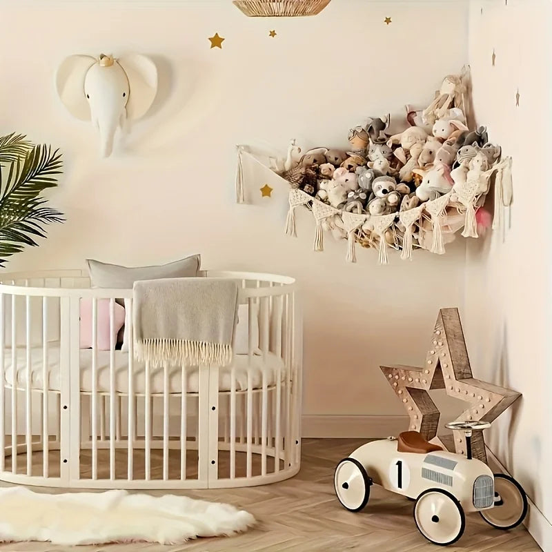 Stuffed Animal Toy Storage Hammock - Doll Stuff Animals Organizer Decorations - Cute Hanging Plushie Net Bedroom Room Decor