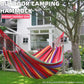 Outdoor canvas hammock, hanging rope hammock, portable indoor and outdoor hammock, suitable for camping and backyard use