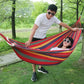 Single Wide Thick Canvas Hammock Outdoor Camping Backpackaging Leisure Swing Portable Hanging Bed Sleeping Swing Hammock