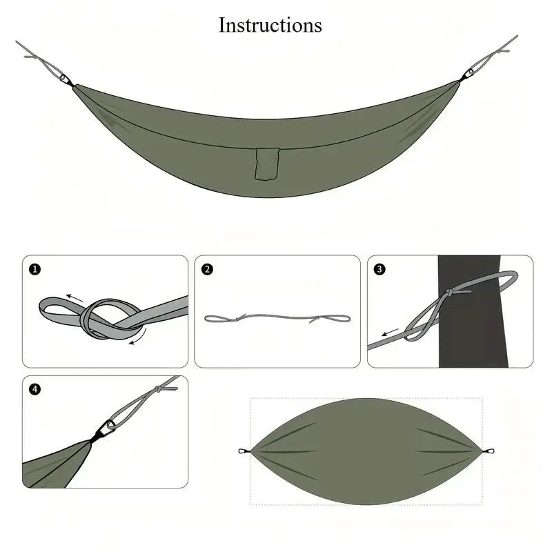 Lightweight and Portable Camping Hammock with Storage Bag and Tree Rope Suitable for Hiking Beach Backpacking Outdoor Leisure