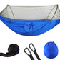290*140 Hammock with Anti-mosquito Outdoor Double Nylon Parachute Cloth Camping Mosquito Net Quick Open Hammock Control Hammock