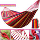 Portable Hammock with Mattress Blue and Red Stripes Straps and Storage Bag Suitable for Camping Outdoor and Indoor Use