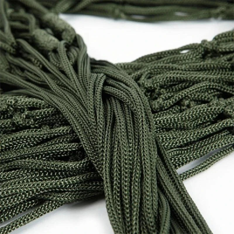 Outdoor Products Thickened Mesh Camping Hammock Nylon Rope Single Hammock Nylon Rope Hammock Mesh Hammock