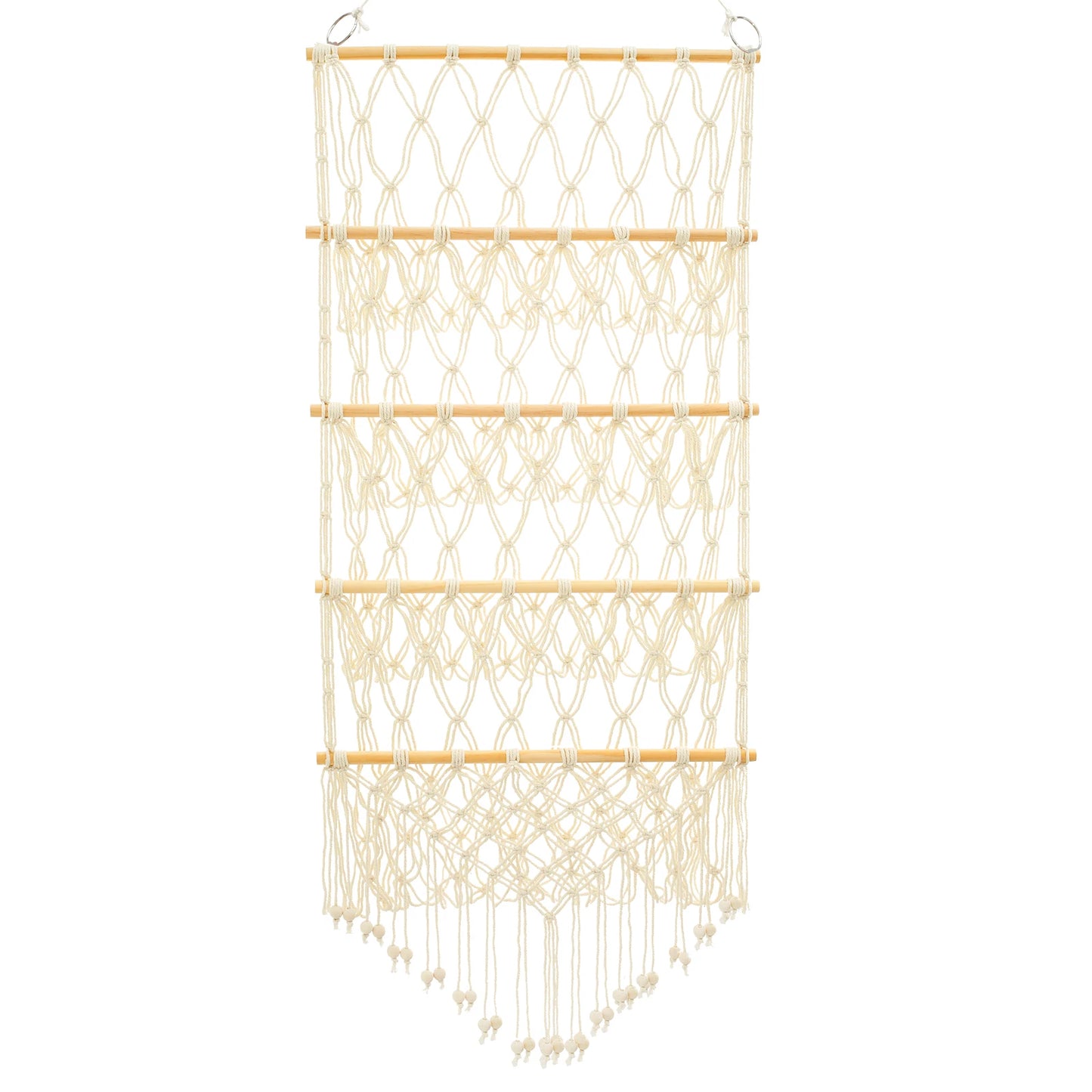 Stuffed Animal Toy Net Hammock Handmade Woven Cotton Rope Decoration Wall Hanging Organizer  Toy Doll Hammock ﻿