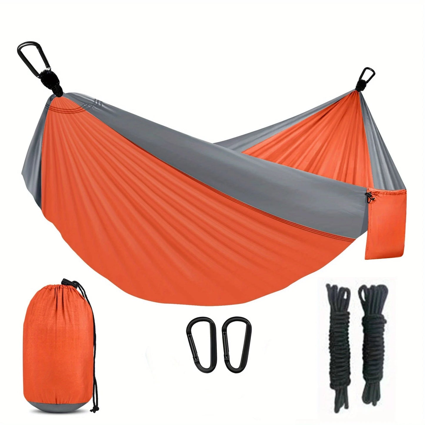 [Portable Hammock] Lightweight Double and Single Portable Hammock | Nylon Parachute Hammock with 2 Tree Straps