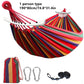 Outdoor Hammock Portable Garden Hammock Sports Home Travel Camping Swing Canvas Stripe Hang Bed Hammock Double Single People