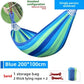 Single portable outdoor camping canvas hammock, nylon color matching hammock, high-strength parachute cloth hammock