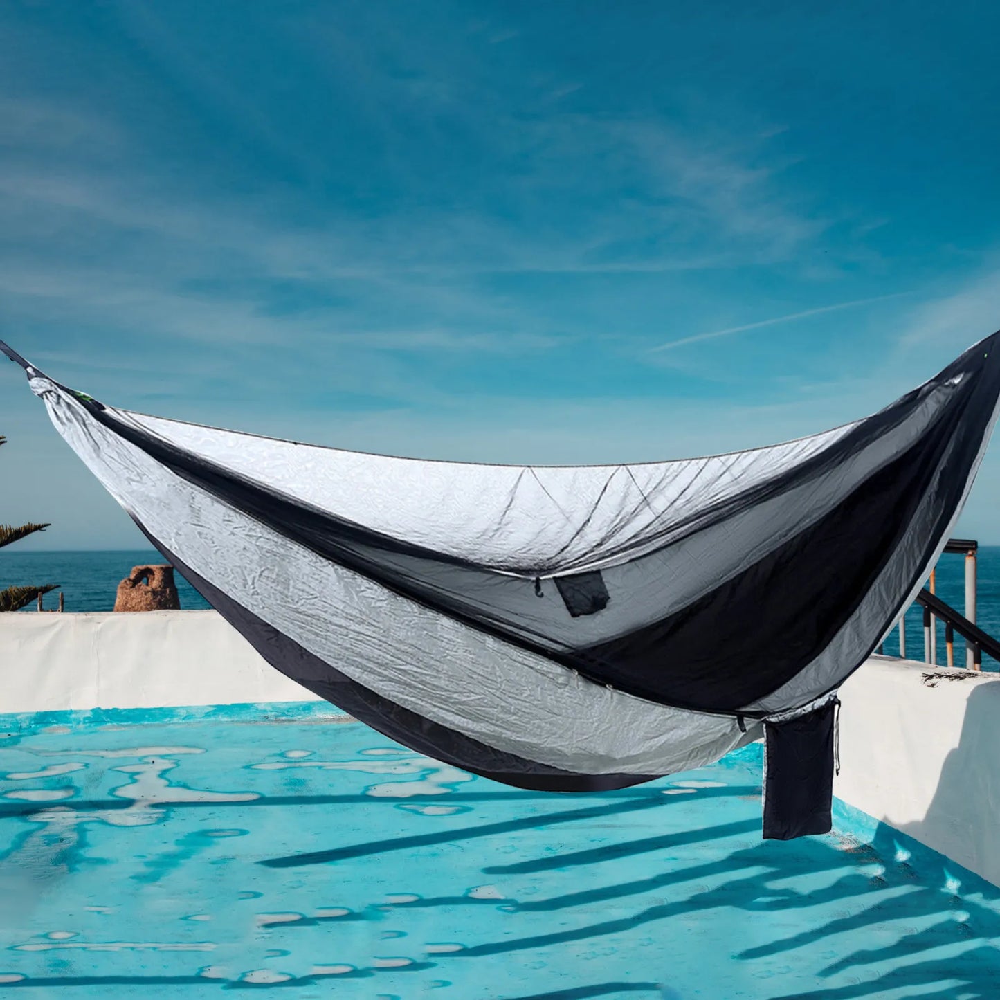 Camping Hammocks With Mosquito Net Double Single Portable Hammocks Tent With 2 Tree Straps Outdoor Travel Camping Accessories