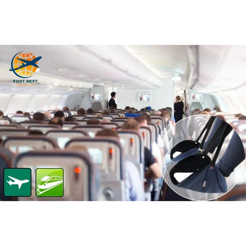 Comfy Hanger Travel Airplane Footrest Hammock Under Desk Flight Office Accessories Ergonomic Non Slip Portable Leg Foot Hammock