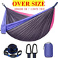 Extra-Large Double Camping Hammock, 3m x 2m (300*200cm), Includes Two 2m Tree Straps, Two D-Shaped Stainless Steel Hooks
