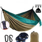 Outdoor Single Person Camping Hammock With Nylon Color Matching Hammock High Strength Parachute Fabric Portable Hanging Bed