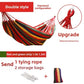 Single portable outdoor camping canvas hammock, nylon color matching hammock, high-strength parachute cloth hammock