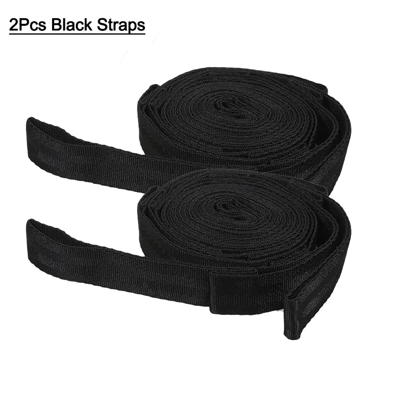 2pcs Hammock Straps Special Reinforced Polyester Straps 5 Ring High Load-Bearing Barbed Hammock Straps For Outdoor Camping