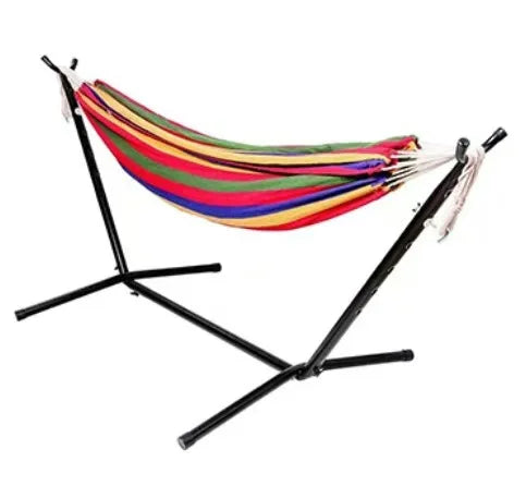 Indoor Lunch Break Outdoor Horn Hammock Stand Reinforced and Stabilized Mesh Bed Outdoor Canvas Swing Camping
