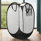 Portable Mesh Pop Up Laundry Hamper Wide Opening Breathable Collapsible Storage Bag Laundry Basket Dorm Travel Bathroom Items