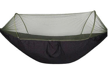 290*140 Hammock with Anti-mosquito Outdoor Double Nylon Parachute Cloth Camping Mosquito Net Quick Open Hammock Control Hammock