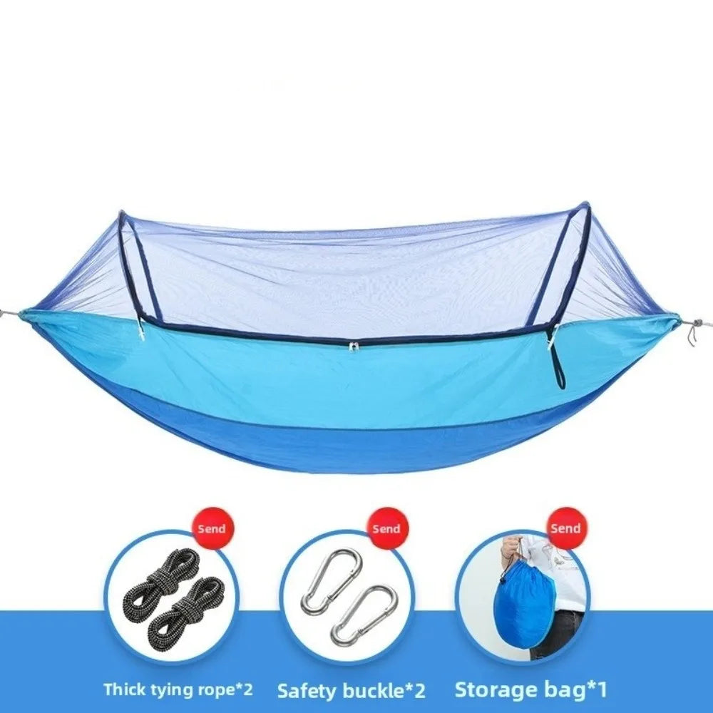 Anti-Mosquito Mosquito Net Hammock Ultra-Light Anti-Rollover Portable Hammock Swing Design Nylon Outdoor Hammock