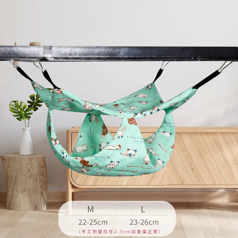 햄스터 Pet Hammock Cotton Hamster Mouse Hanging Bed Small Pet Hamster Rabbit Double Layer Warm Sleep Nests Hanging Hammock Supplies