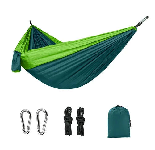 Hammock High Strength Parachute Fabric Portable Hanging Bed Outdoor Single Person Camping Hammock Nylon Color Matching Hammock