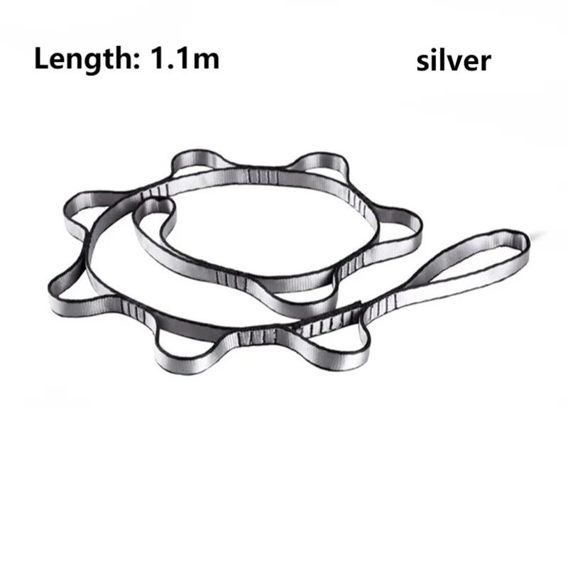1.1/2/3/4M Yoga Hammock Extension Strap Daisy Chains Pilates Stretch Belt Adjustable Nylon Wearproof Outdoor Climbing Sling Rope