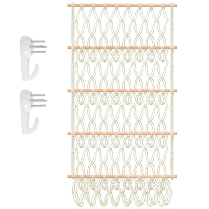 Stuffed Toy Storage Hammock 4-Layer Large Capacity Stuffed Storage Mesh Holder Hand-Woven Cotton Rope Hanging Organizer Washable