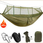 Hammock Double Camping Garden with Mosquito Net - Outdoor Furniture Bed High Strength Parachute Fabric Portable Hanging Sleep