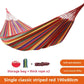 Single portable outdoor camping canvas hammock, nylon color matching hammock, high-strength parachute cloth hammock