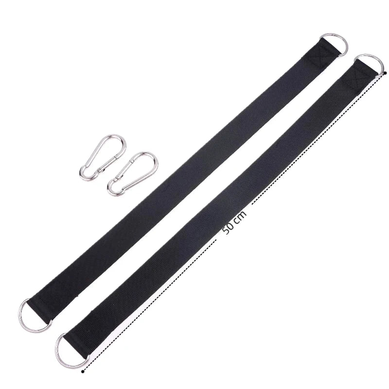 Premium 2-Set Hammock Swing Hanging Belt with Durable Steel Alloy Hooks for Outdoor Activities