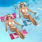 Hammock Pool Floats Adults, 4-In-1 Multi-Purpose Inflatable Pool Floats PVC Water Hammock Lounge Floaties