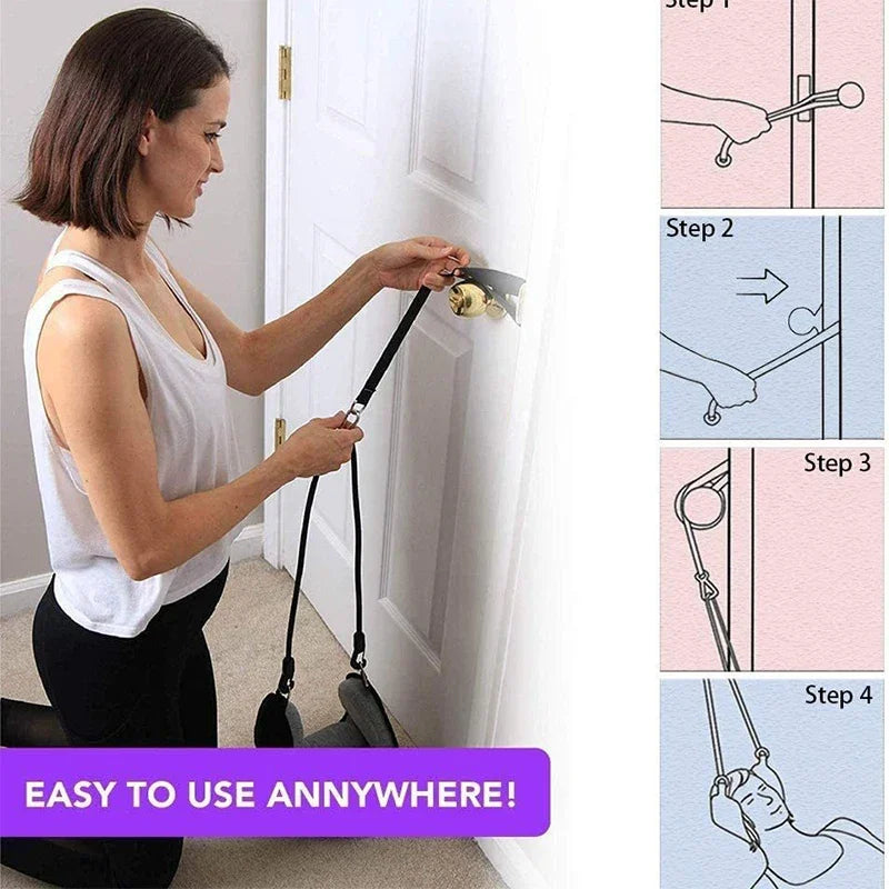 Hammock With Stand For Neck Traction Massager Cervicales Stretcher To Reduce Neck Pain Relief Relaxation With Free Eye Mask