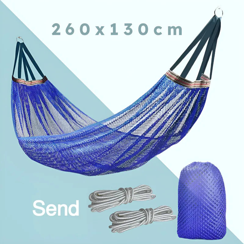 Hammock swing outdoor ice silk hammock single widened mesh swing swing adult children dormitory hang