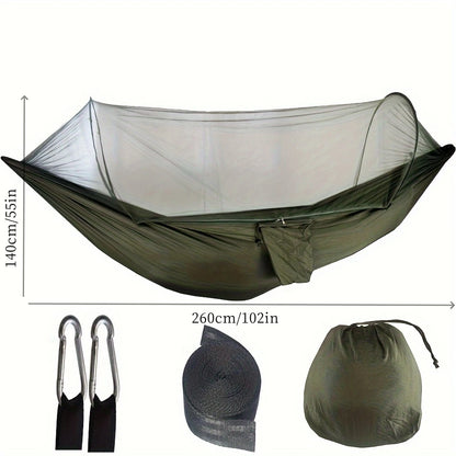Outdoor Mosquito Net Hammock, Anti-Tipping Design, 3-in-1 Hammock with Mosquito Net - Waterproof Double Camping Hammock for Park