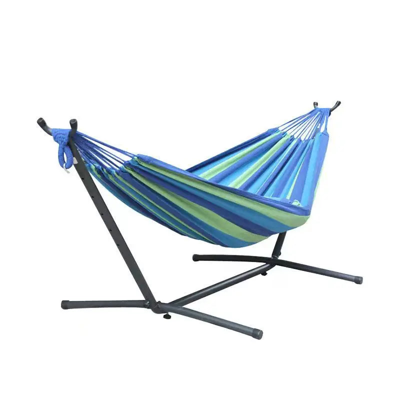 Indoor Lunch Break Outdoor Horn Hammock Stand Reinforced and Stabilized Mesh Bed Outdoor Canvas Swing Camping