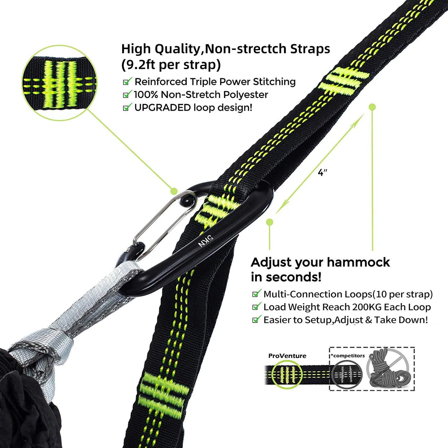New Multi-functional insect net waterproof windproof ultralight parachute hammock aerial tent Portable Outdoor Camping 270x140cm