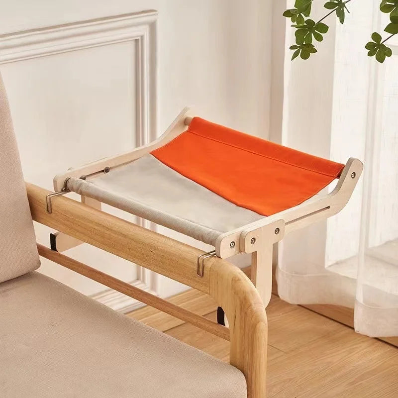 Solid Wood Window Hammock Nest Pet Bed Luxury Four Seasons Universal Cat Housing with High Durability and Comfort for Balcony