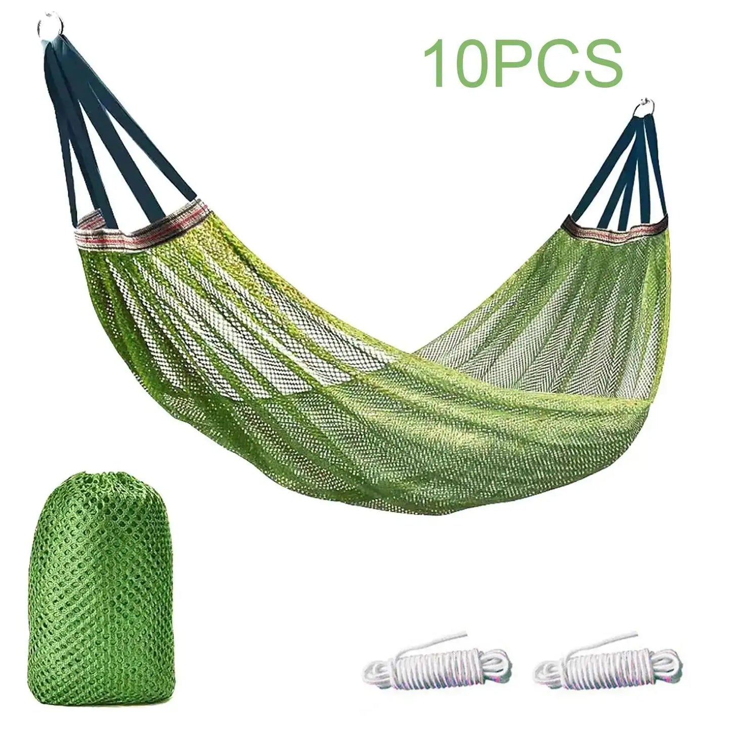 Hickened Rope Hammock Garden Outdoor Mesh Hammock Portable Simple Hammock Hanging Bed Double Outdoor Hammock with Bag